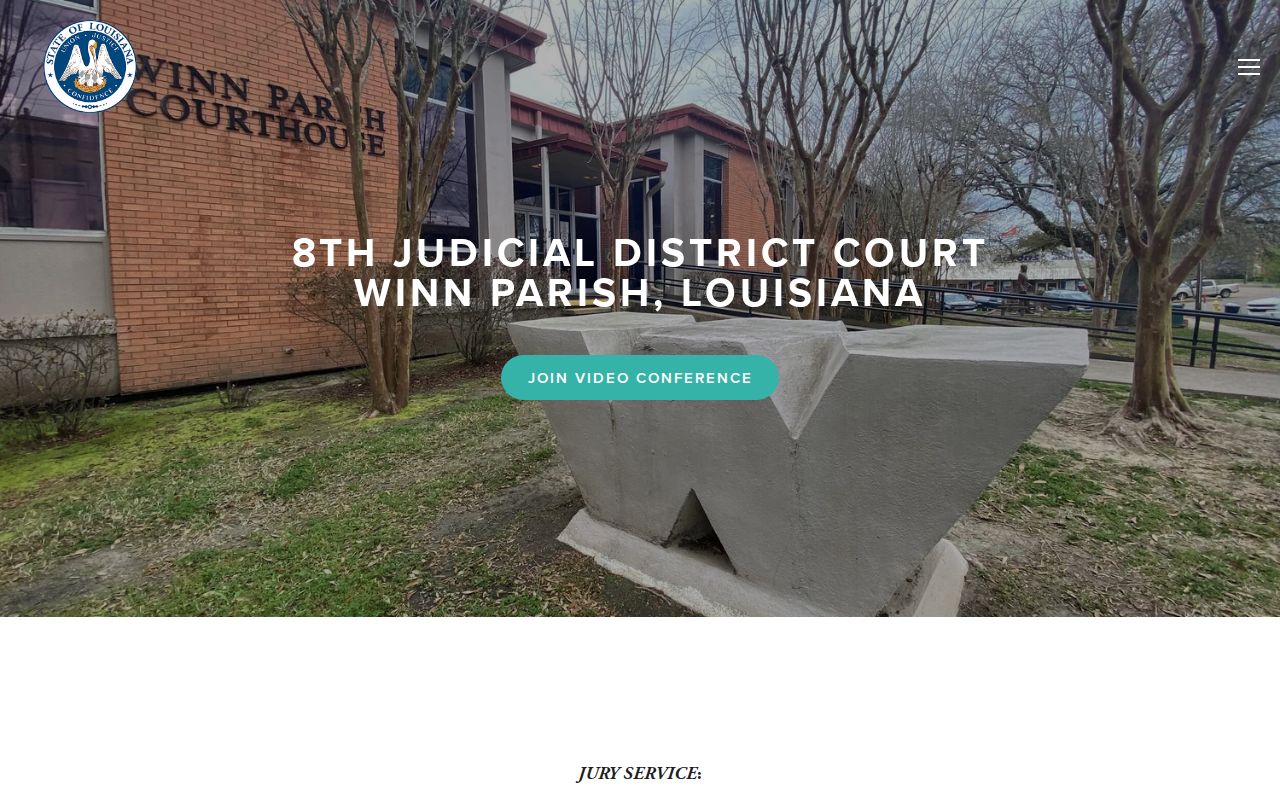 Eighth Judicial District Court source for Winn Parish release records